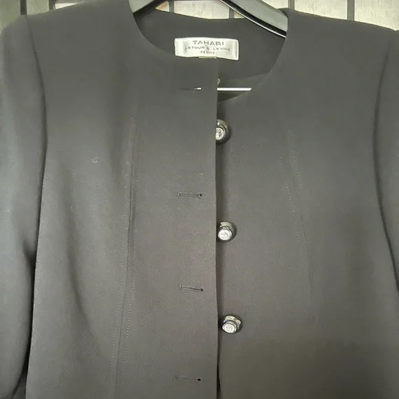 Tahari Feather Skirt Suit Set - Picture 3 of 5